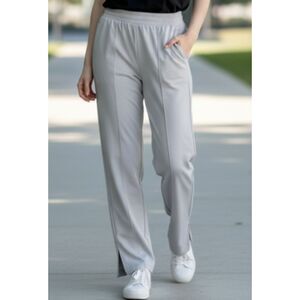 Abercrombie & Fitch Relaxed Leg Pants Gray Grey Small S Flowy Elastic Pull On